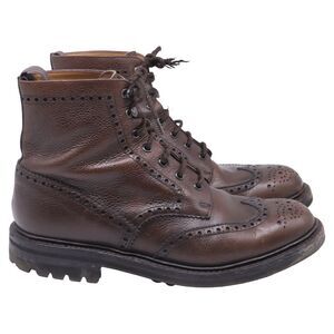 Church's Farlane Lace-Up Brogue Ankle Boots in Brown Leather